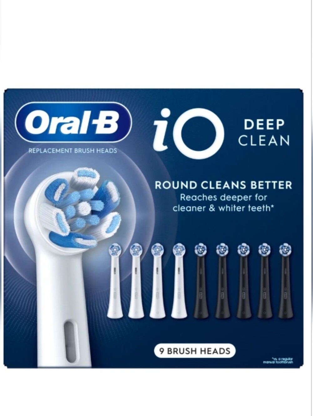 Oral-B iO Deep Clean Replacement Toothbrush Head 9-count New